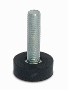Rubber Fixed Foot 30/50 Dia Galv Steel Screw